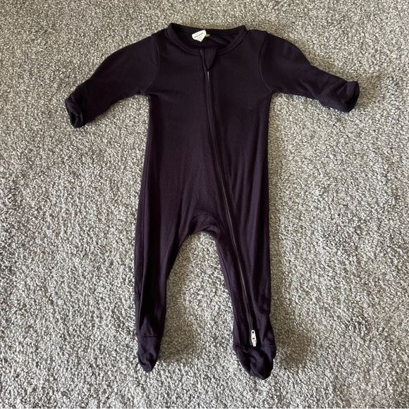 larkspur Other - Larkspur sleeper baby newborn black bamboo zippie stretch‎ minimal casual
